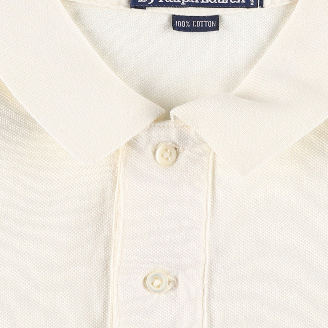 Ralph Lauren POLO by Ralph Lauren short sleeve polo shirt, men's size L cotton white type Vintage Second Hand