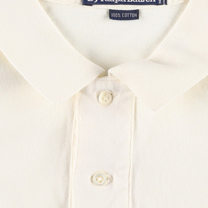 Ralph Lauren POLO by Ralph Lauren short sleeve polo shirt, men's size L cotton white type Vintage Second Hand
