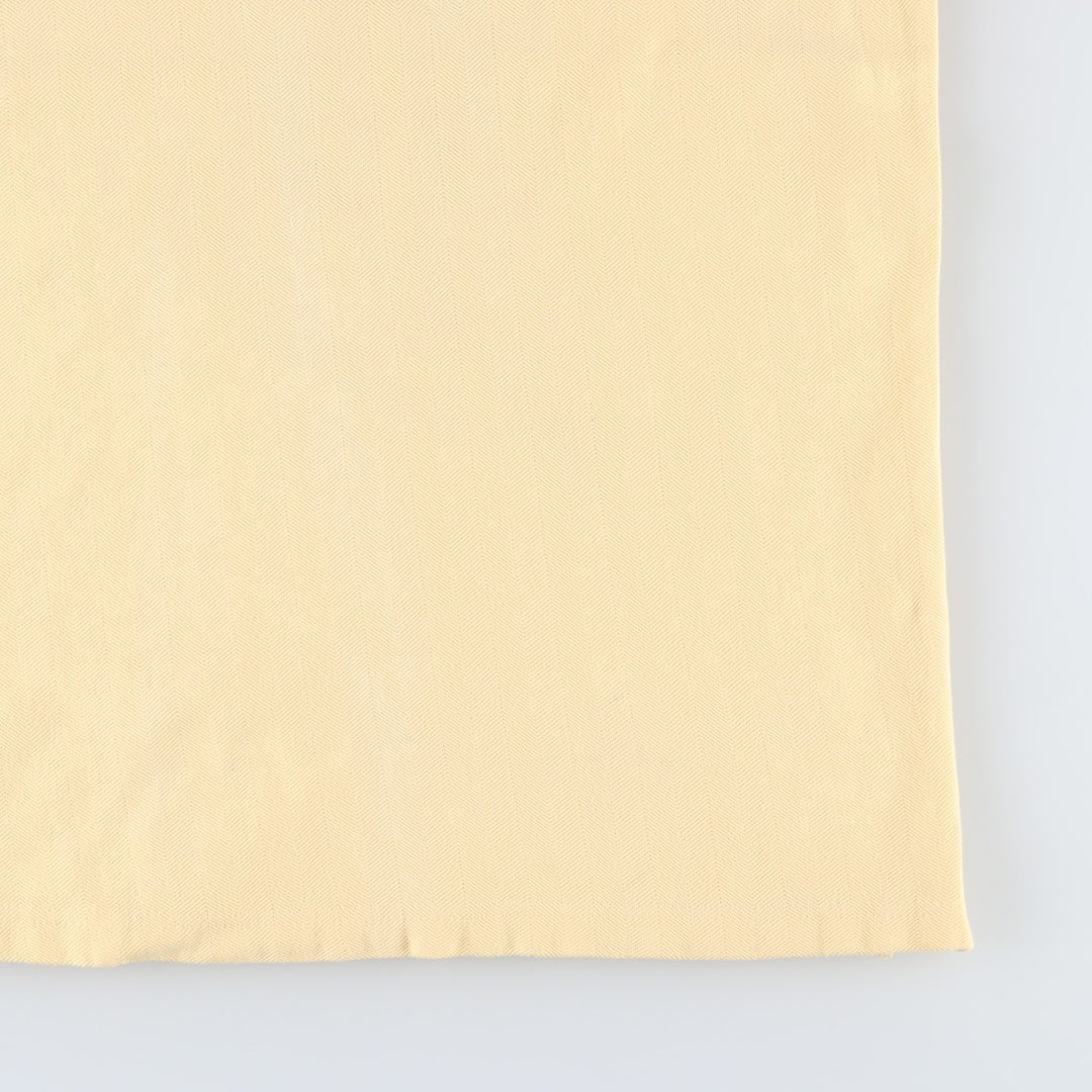 Ralph Lauren CHAPS Herringbone Short-Sleeve Polo Shirt, Men's Size L (approx.) cotton yellow type Vintage Second Hand