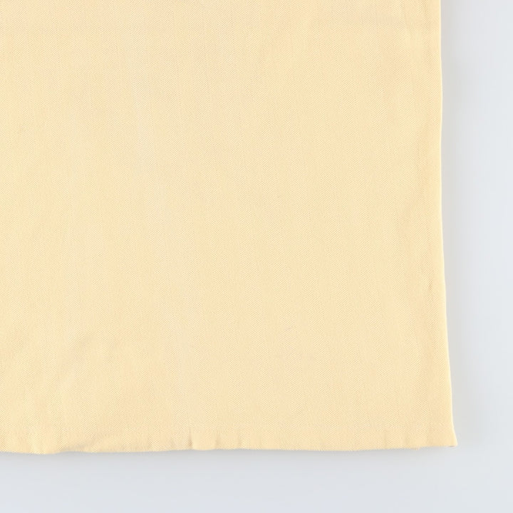 Ralph Lauren CHAPS Herringbone Short-Sleeve Polo Shirt, Men's Size L (approx.) cotton yellow type Vintage Second Hand