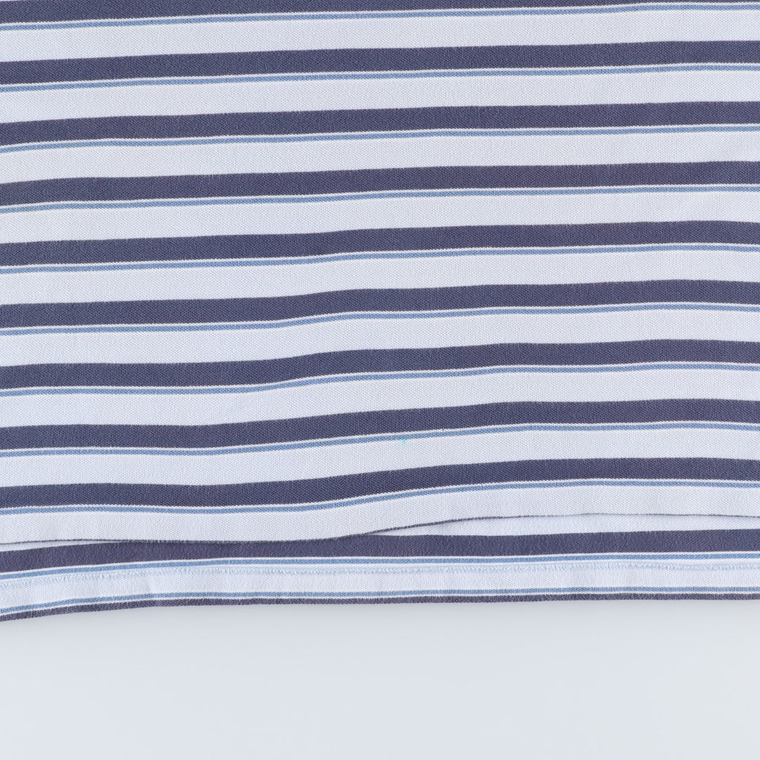 Ralph Lauren POLO by Ralph Lauren short sleeve striped polo shirt, men's XL size cotton Blue type light blue Vintage Second Hand
