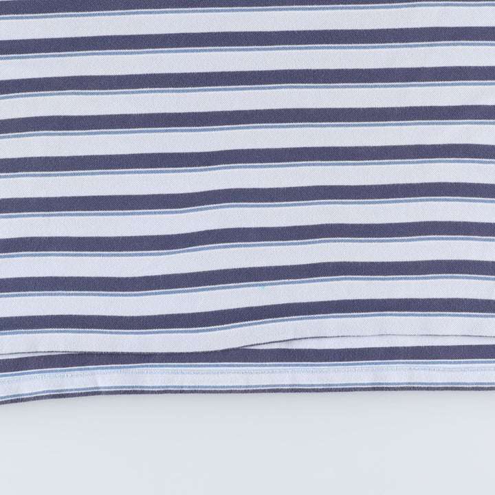 Ralph Lauren POLO by Ralph Lauren short sleeve striped polo shirt, men's XL size cotton Blue type light blue Vintage Second Hand