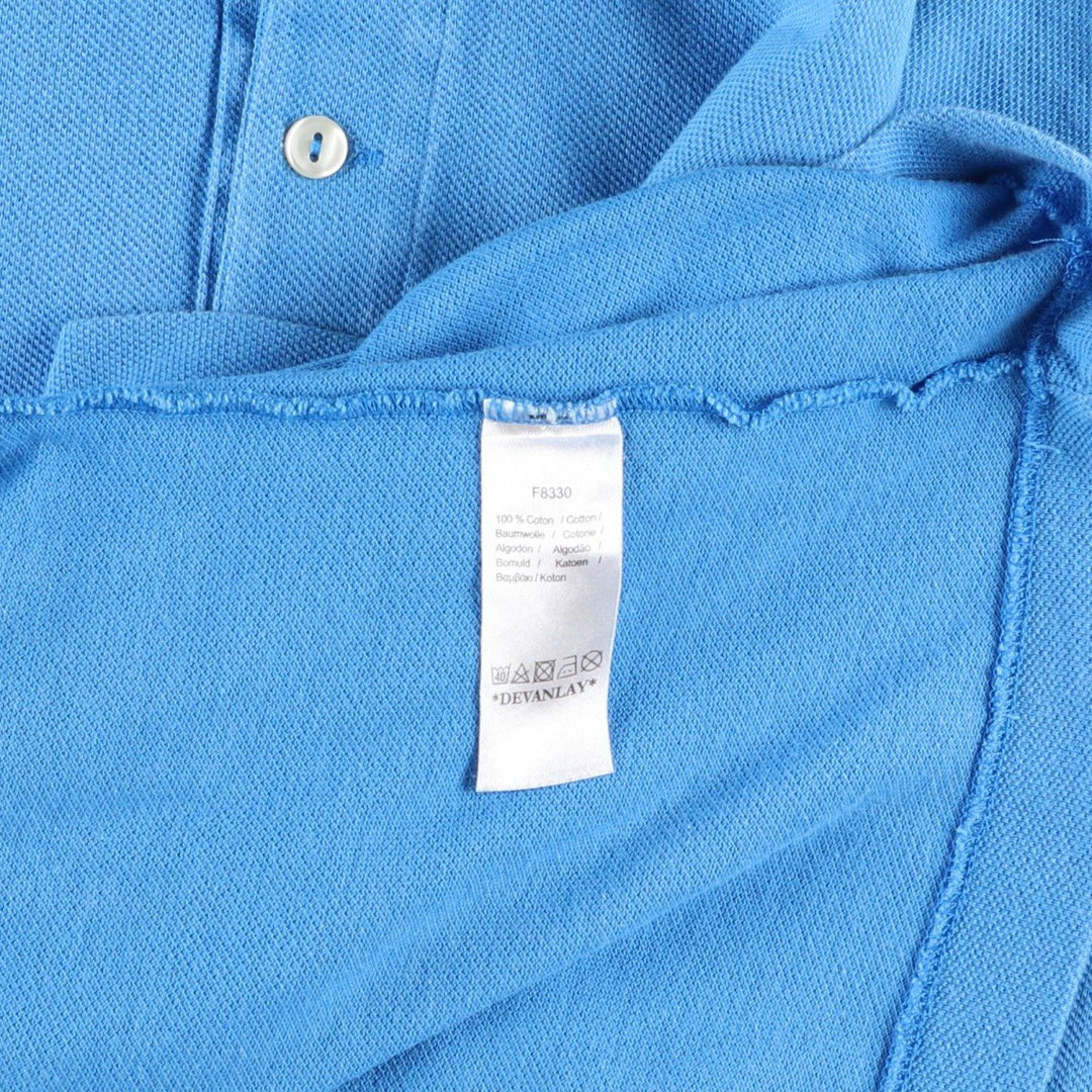 Lacoste LACOSTE French design short sleeve polo shirt No. 7 Men's XXL equivalent cotton Blue type light blue Vintage Second Hand