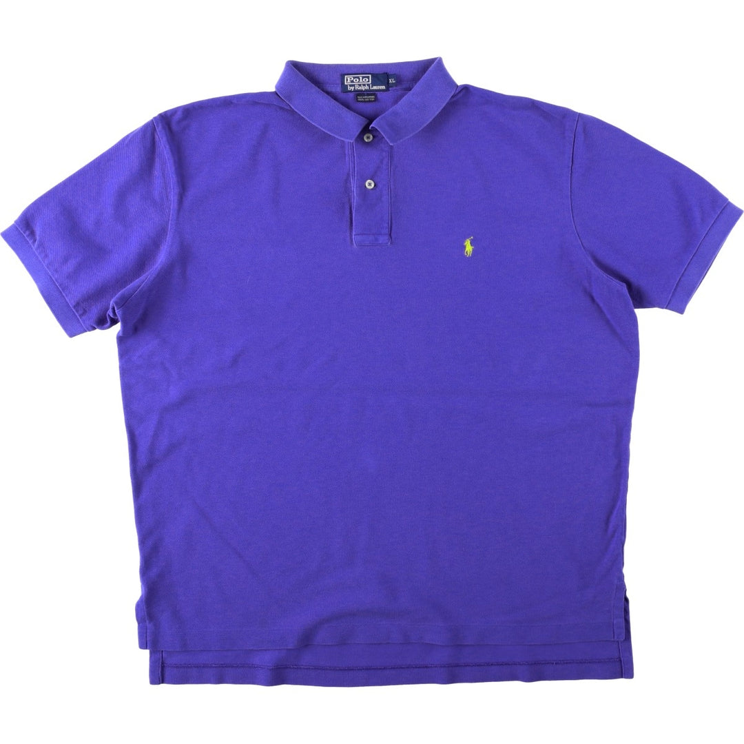 Ralph Lauren POLO by Ralph Lauren short sleeve polo shirt, men's XL size cotton purple type Vintage Second Hand