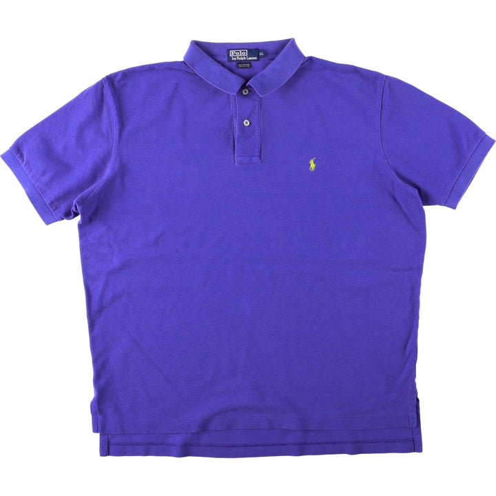 Ralph Lauren POLO by Ralph Lauren short sleeve polo shirt, men's XL size cotton purple type Vintage Second Hand