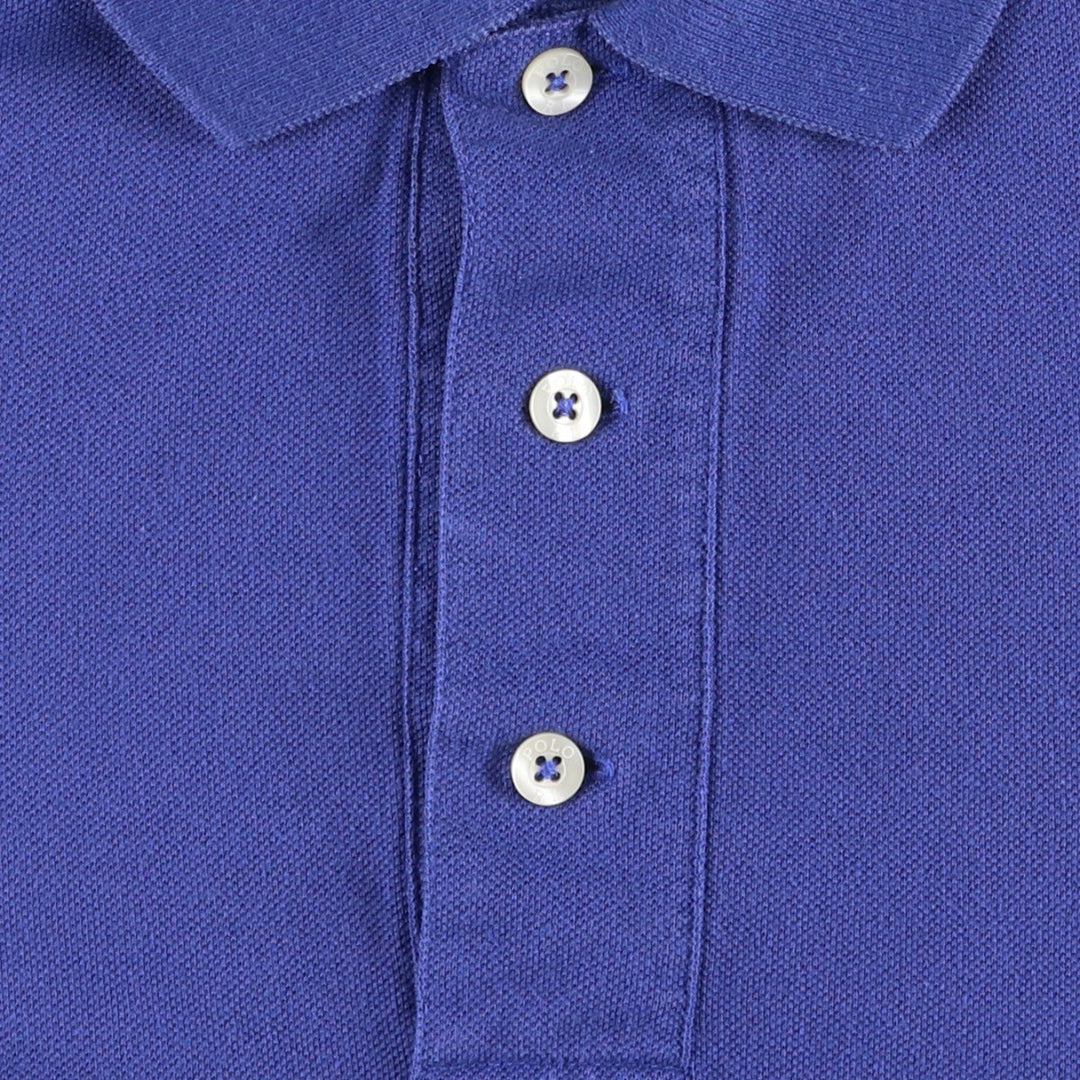 Ralph Lauren POLO by Ralph Lauren short sleeve polo shirt, men's size M cotton blue type Vintage Second Hand