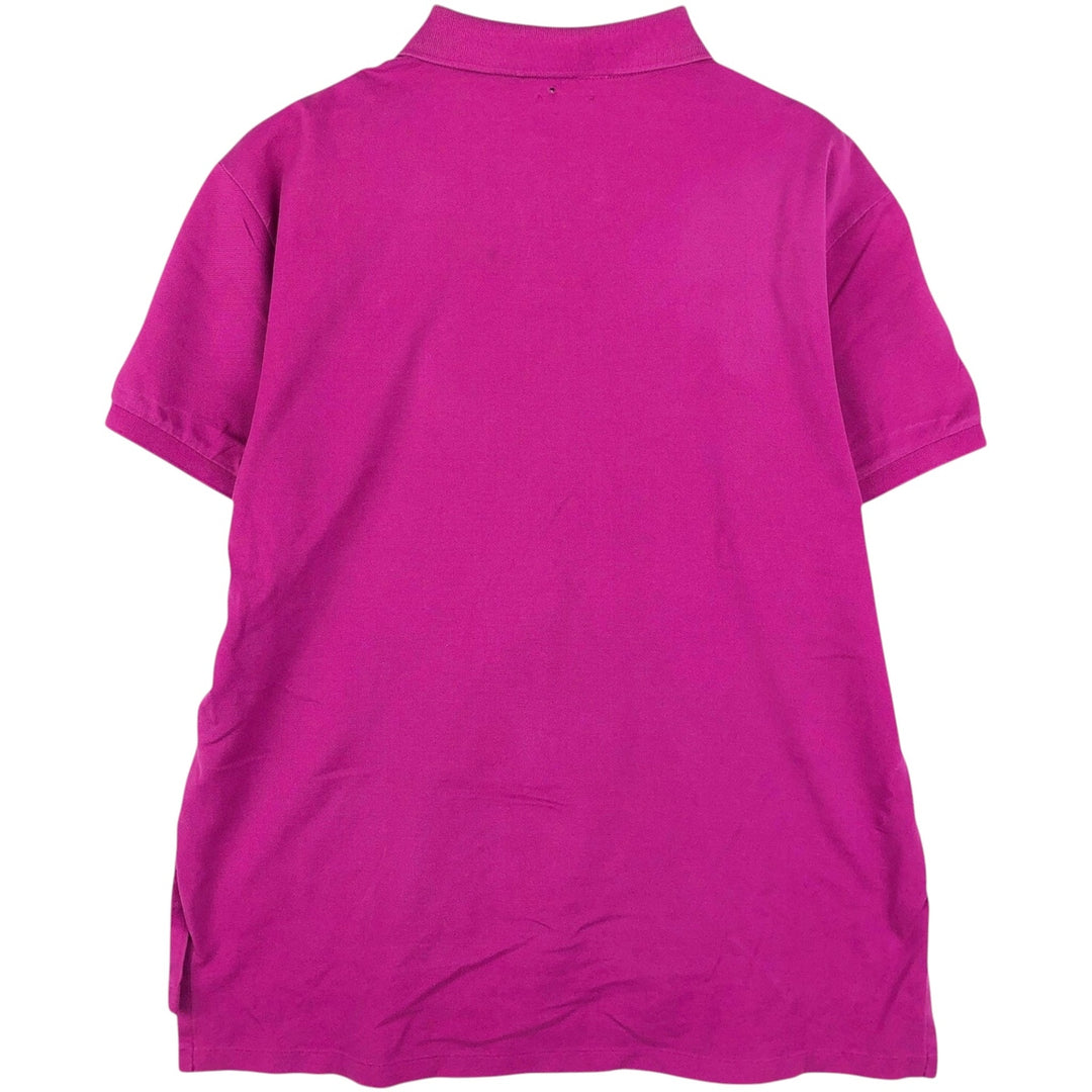 Ralph Lauren POLO by Ralph Lauren Pima Stretch Mesh CUSTOM FIT Short-Sleeve Polo Shirt, Men's Size L (approx.) Pima Cotton purple type Vintage Second Hand