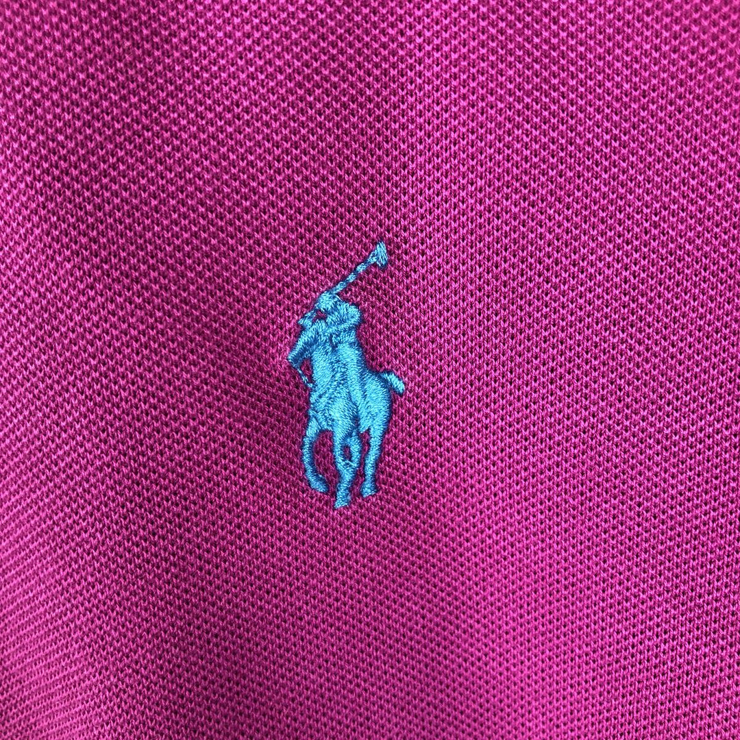 Ralph Lauren POLO by Ralph Lauren Pima Stretch Mesh CUSTOM FIT Short-Sleeve Polo Shirt, Men's Size L (approx.) Pima Cotton purple type Vintage Second Hand