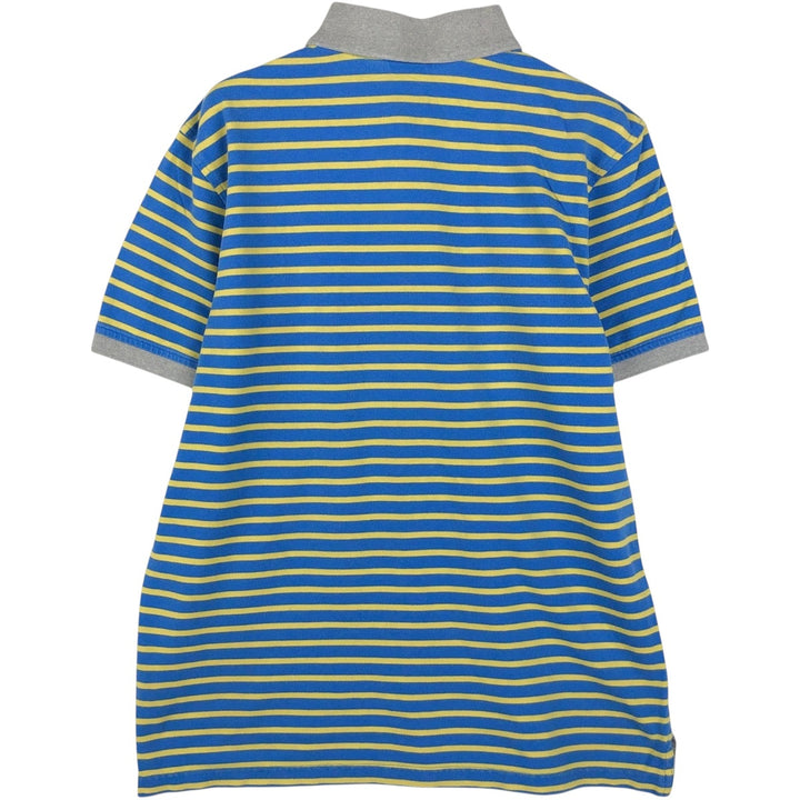 Brooks Brothers slim fit short-sleeved striped polo shirt, men's size M (approx.) cotton blue type Vintage Second Hand