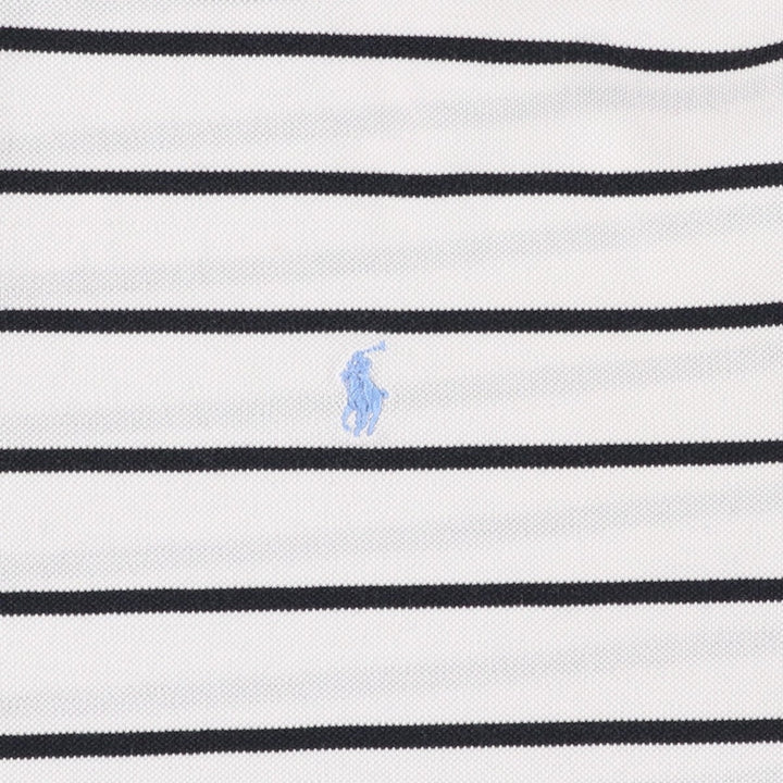 Ralph Lauren POLO by Ralph Lauren short sleeve striped polo shirt, men's size L Pima Cotton white type Vintage Second Hand