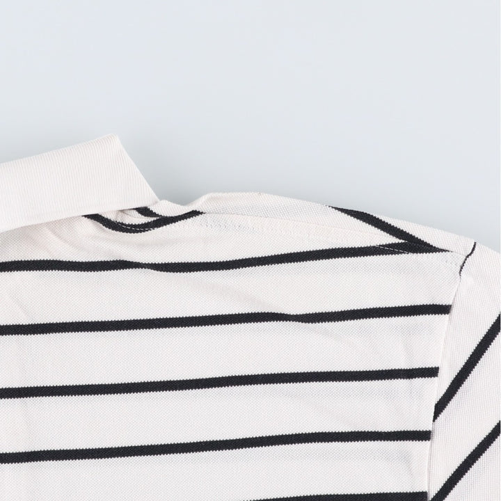 Ralph Lauren POLO by Ralph Lauren short sleeve striped polo shirt, men's size L Pima Cotton white type Vintage Second Hand