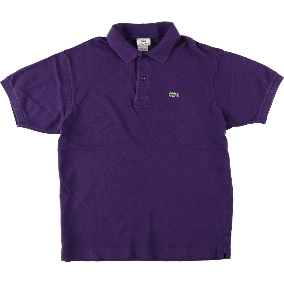 Lacoste LACOSTE French design short sleeve polo shirt size 5 men's M size cotton purple type Vintage Second Hand