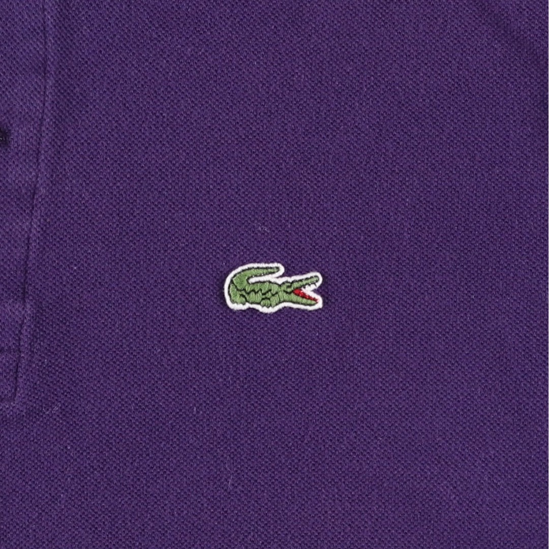 Lacoste LACOSTE French design short sleeve polo shirt size 5 men's M size cotton purple type Vintage Second Hand