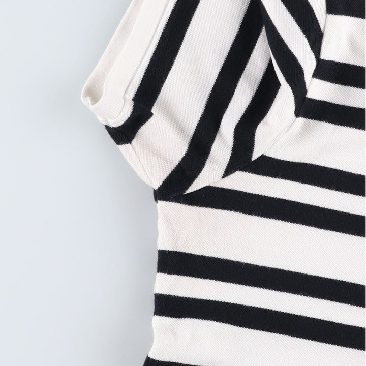 Ralph Lauren POLO by Ralph Lauren CUSTOM FIT short sleeve striped polo shirt men's size L cotton white type Vintage Second Hand
