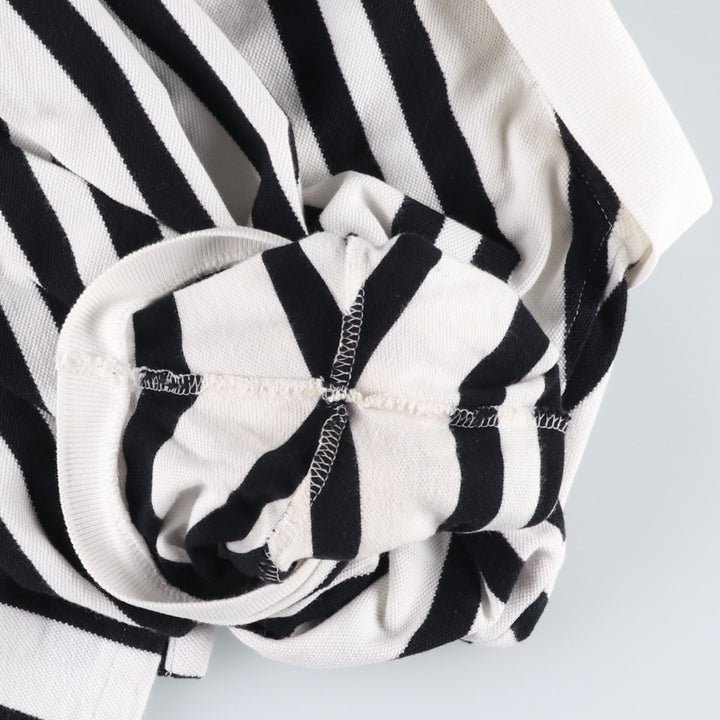 Ralph Lauren POLO by Ralph Lauren CUSTOM FIT short sleeve striped polo shirt men's size L cotton white type Vintage Second Hand