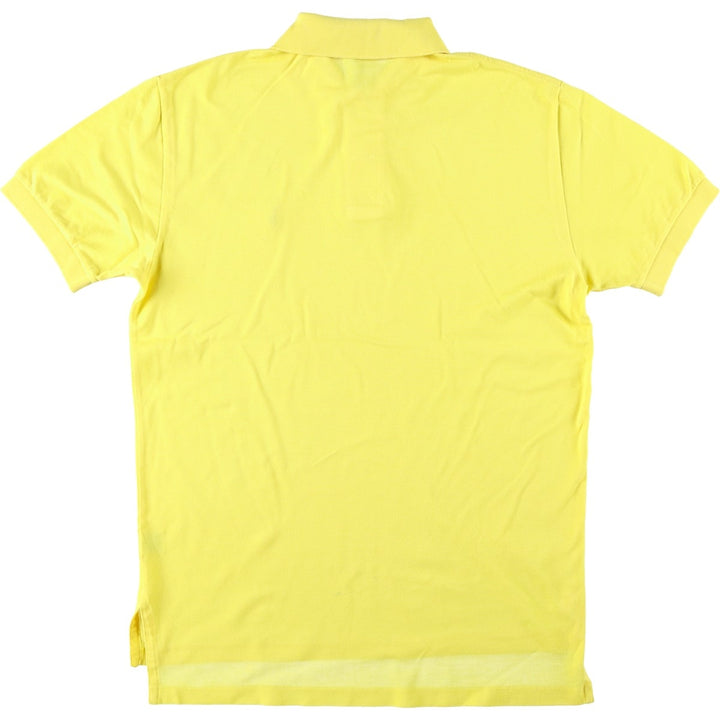 Ralph Lauren POLO by Ralph Lauren short sleeve polo shirt, men's size M Pima Cotton lemon yellow Vintage Second Hand