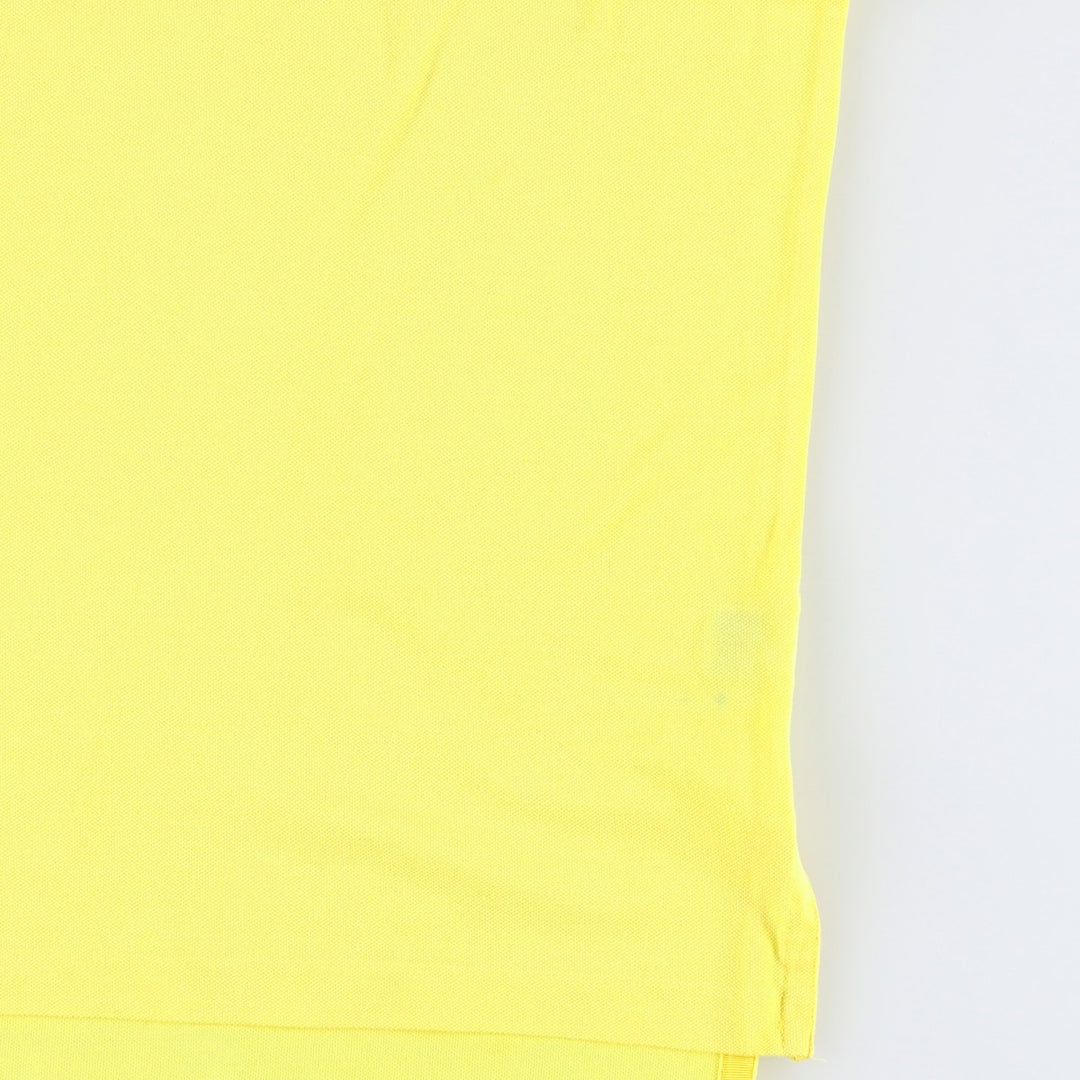 Ralph Lauren POLO by Ralph Lauren short sleeve polo shirt, men's size M Pima Cotton lemon yellow Vintage Second Hand