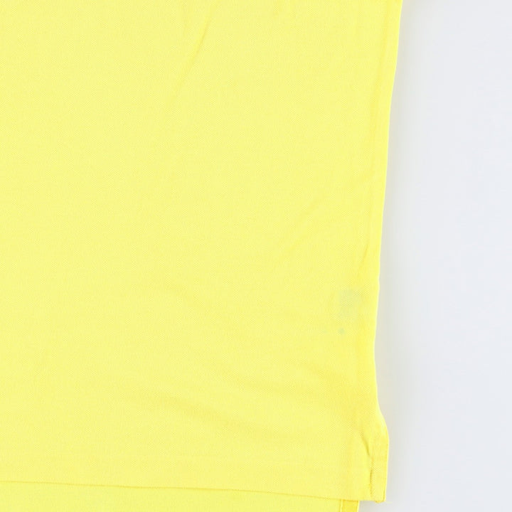 Ralph Lauren POLO by Ralph Lauren short sleeve polo shirt, men's size M Pima Cotton lemon yellow Vintage Second Hand