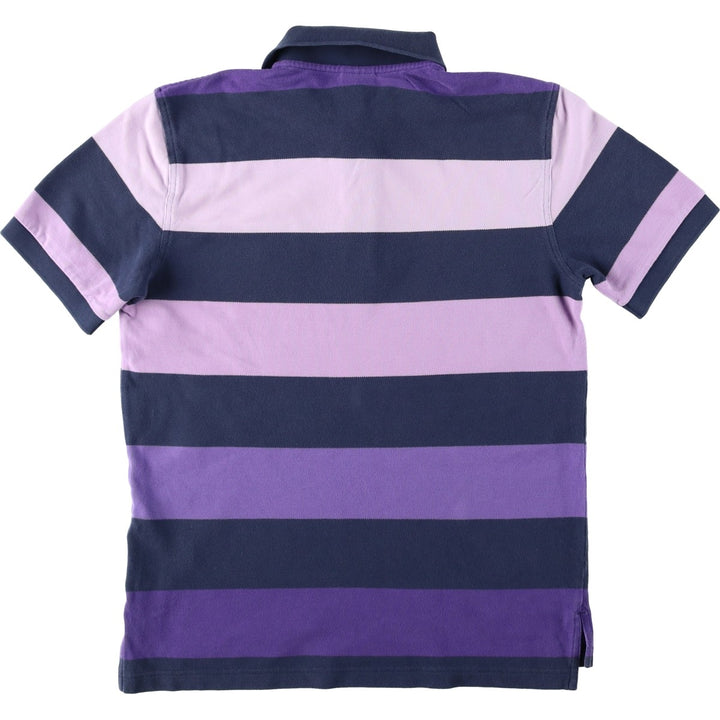Brooks Brothers 346 Multi-Stripe Short-Sleeve Polo Shirt, Men's Size M (approx.) cotton navy blue type Vintage Second Hand