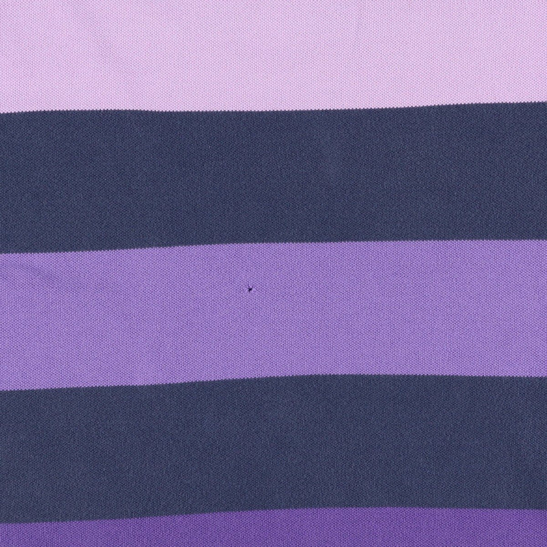 Brooks Brothers 346 Multi-Stripe Short-Sleeve Polo Shirt, Men's Size M (approx.) cotton navy blue type Vintage Second Hand