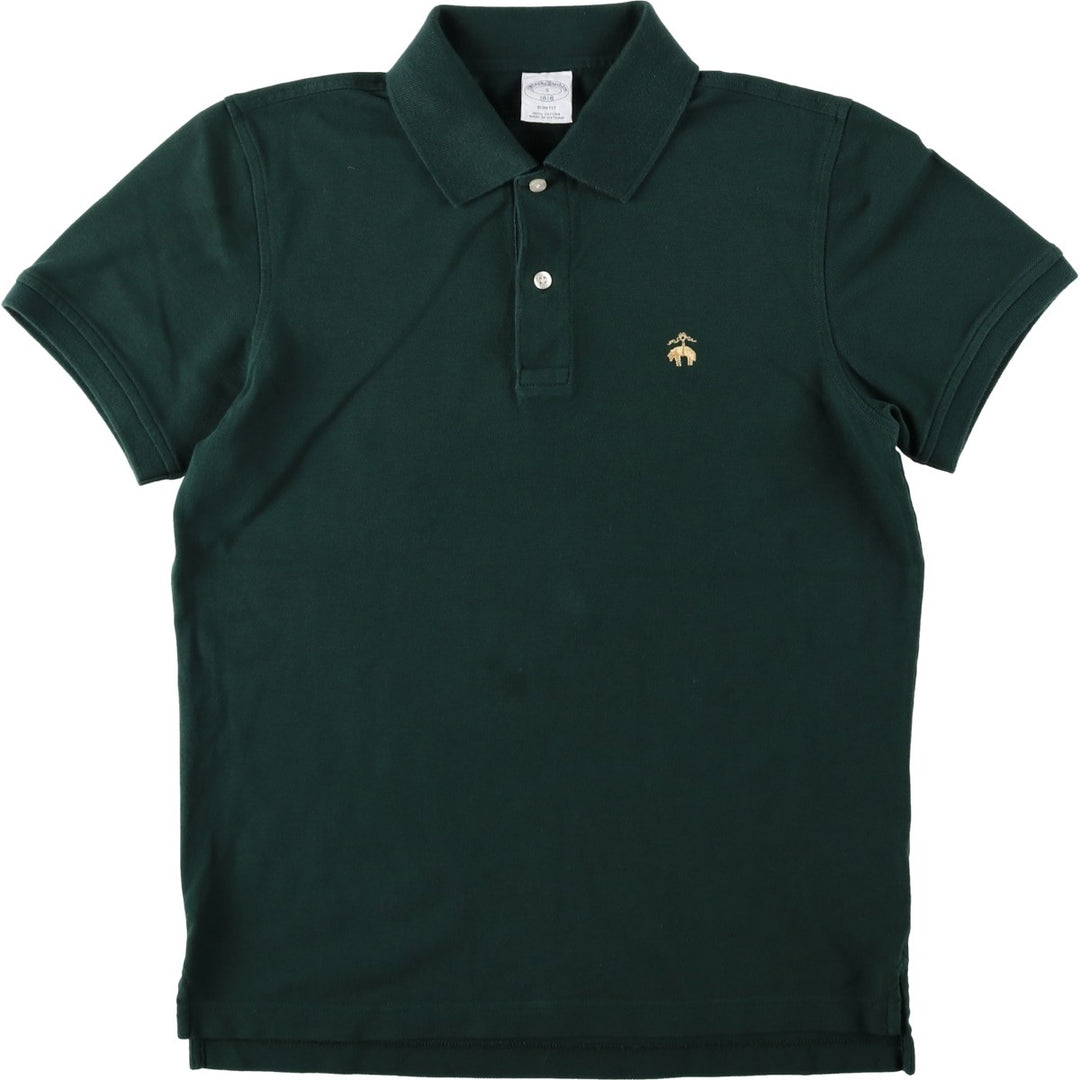 Brooks Brothers Est.1818 Slim Fit Short-Sleeve Polo Shirt (Men's Size S) cotton black type Vintage Second Hand