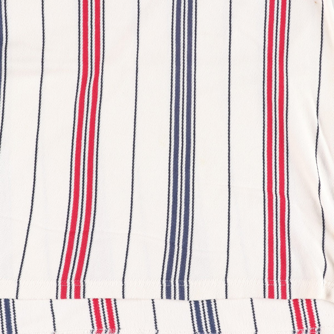 Ralph Lauren CHAPS Multi-stripe Short-Sleeve Striped Polo Shirt, Men's Size S (approx.) cotton white type Vintage Second Hand