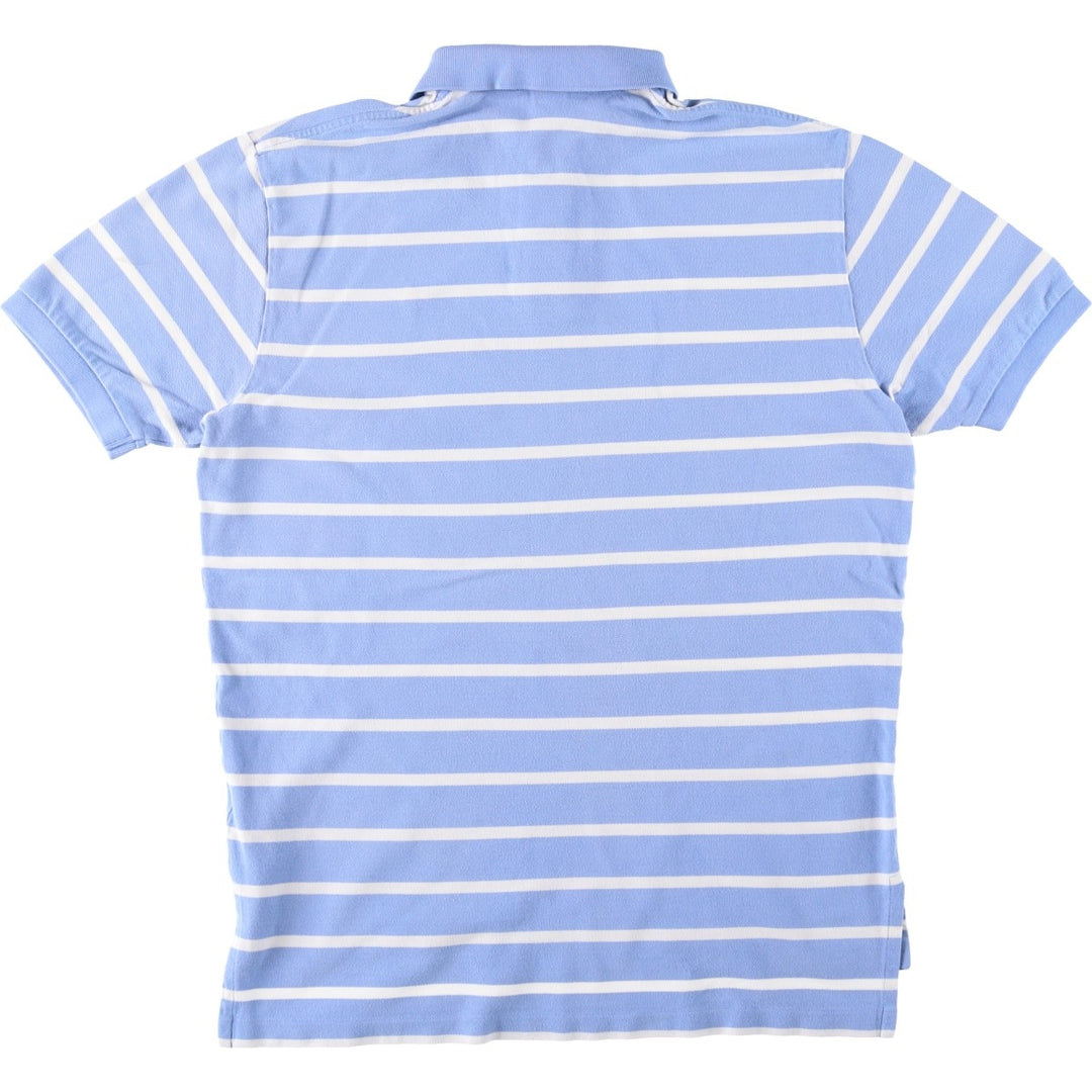 Ralph Lauren POLO by Ralph Lauren short sleeve striped polo shirt, men's size L cotton Blue type light blue Vintage Second Hand