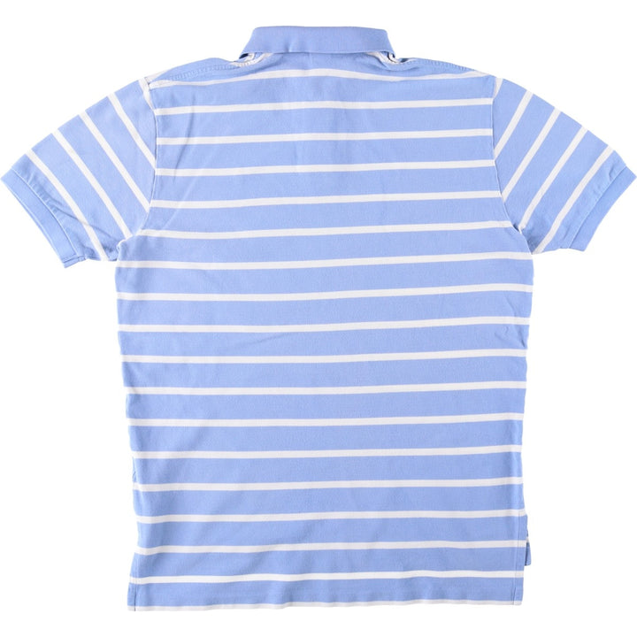 Ralph Lauren POLO by Ralph Lauren short sleeve striped polo shirt, men's size L cotton Blue type light blue Vintage Second Hand