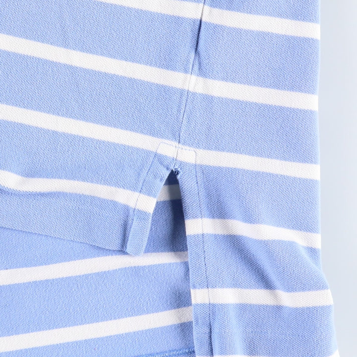 Ralph Lauren POLO by Ralph Lauren short sleeve striped polo shirt, men's size L cotton Blue type light blue Vintage Second Hand