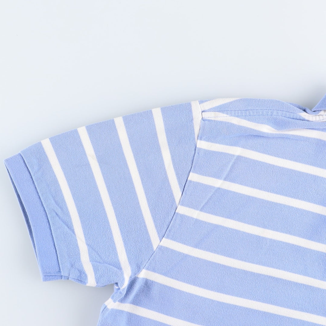 Ralph Lauren POLO by Ralph Lauren short sleeve striped polo shirt, men's size L cotton Blue type light blue Vintage Second Hand
