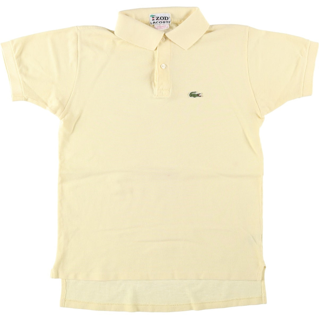 1970'S Lacoste IZOD Short-Sleeve Polo Shirt, Made in USA, Men's Size XL (Equivalent), Vintage cotton yellow type Vintage Second Hand