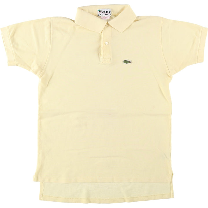 1970'S Lacoste IZOD Short-Sleeve Polo Shirt, Made in USA, Men's Size XL (Equivalent), Vintage cotton yellow type Vintage Second Hand