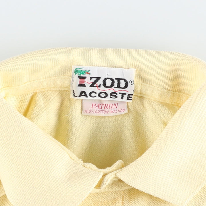 1970'S Lacoste IZOD Short-Sleeve Polo Shirt, Made in USA, Men's Size XL (Equivalent), Vintage cotton yellow type Vintage Second Hand
