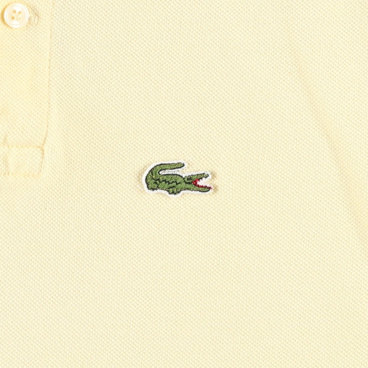 1970'S Lacoste IZOD Short-Sleeve Polo Shirt, Made in USA, Men's Size XL (Equivalent), Vintage cotton yellow type Vintage Second Hand