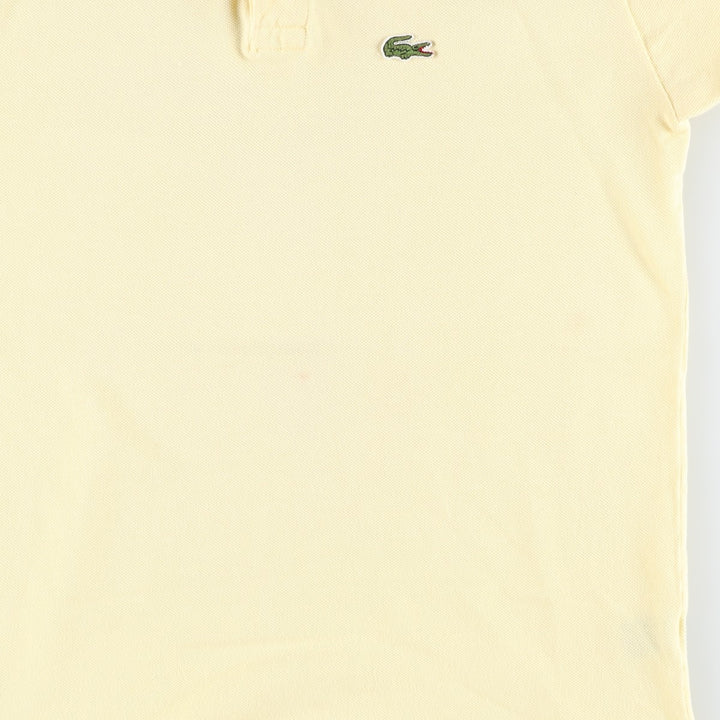 1970'S Lacoste IZOD Short-Sleeve Polo Shirt, Made in USA, Men's Size XL (Equivalent), Vintage cotton yellow type Vintage Second Hand