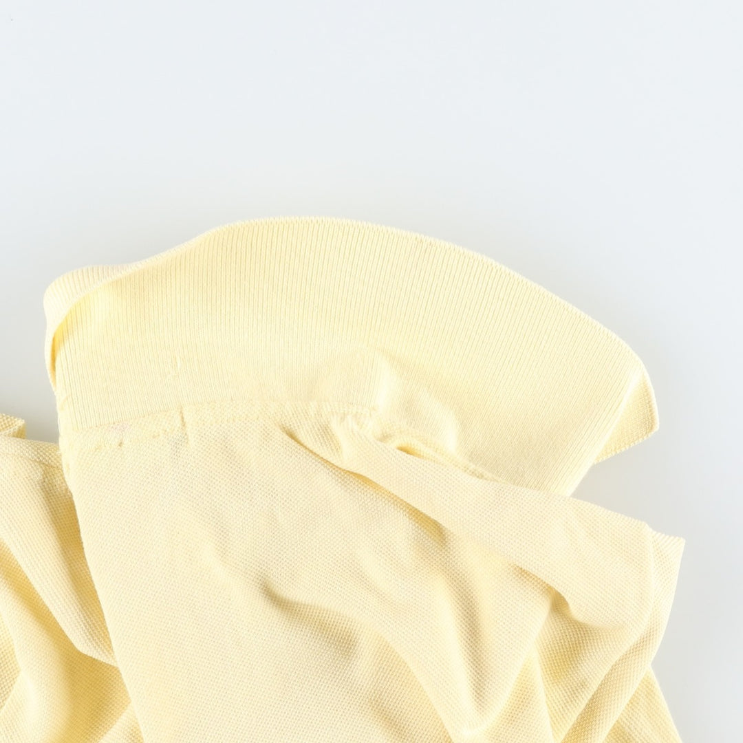 1970'S Lacoste IZOD Short-Sleeve Polo Shirt, Made in USA, Men's Size XL (Equivalent), Vintage cotton yellow type Vintage Second Hand