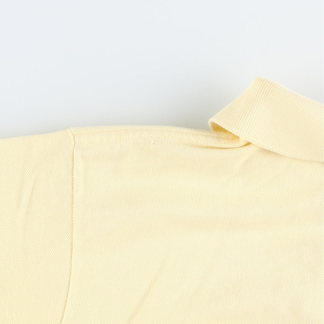 1970'S Lacoste IZOD Short-Sleeve Polo Shirt, Made in USA, Men's Size XL (Equivalent), Vintage cotton yellow type Vintage Second Hand