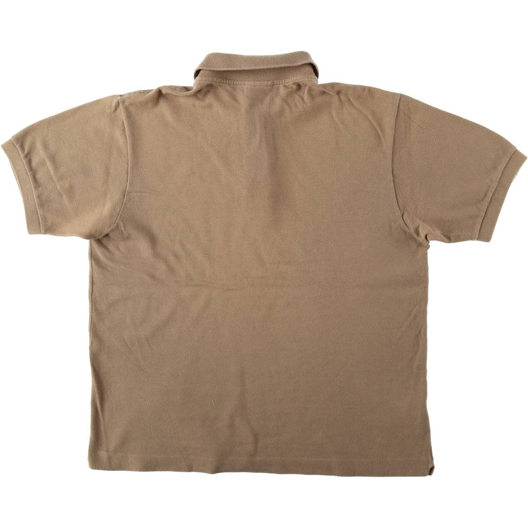 Lacoste LACOSTE French design short sleeve polo shirt size 5, men's L size cotton beige type brown Vintage Second Hand