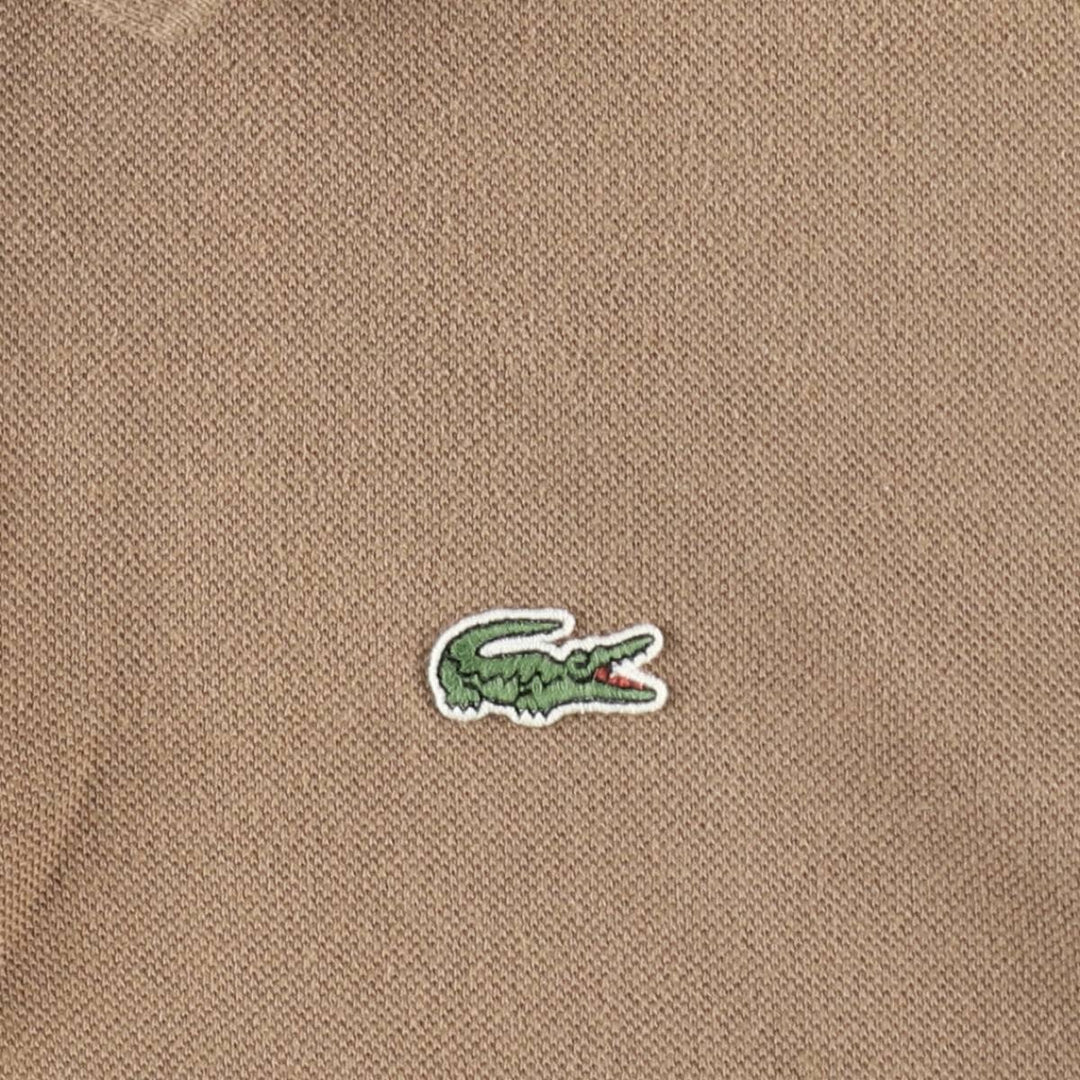 Lacoste LACOSTE French design short sleeve polo shirt size 5, men's L size cotton beige type brown Vintage Second Hand
