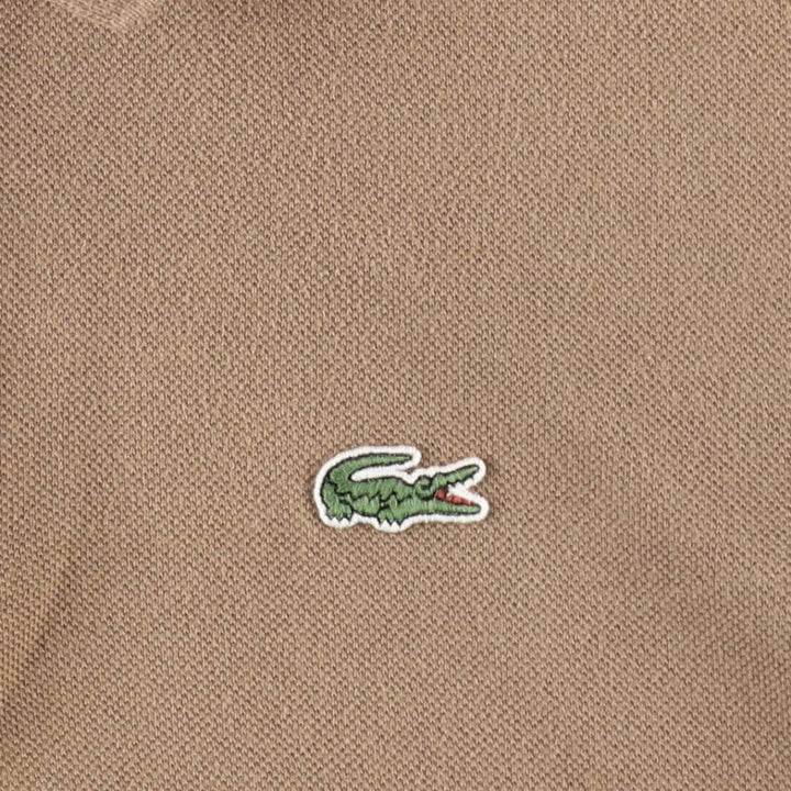 Lacoste LACOSTE French design short sleeve polo shirt size 5, men's L size cotton beige type brown Vintage Second Hand