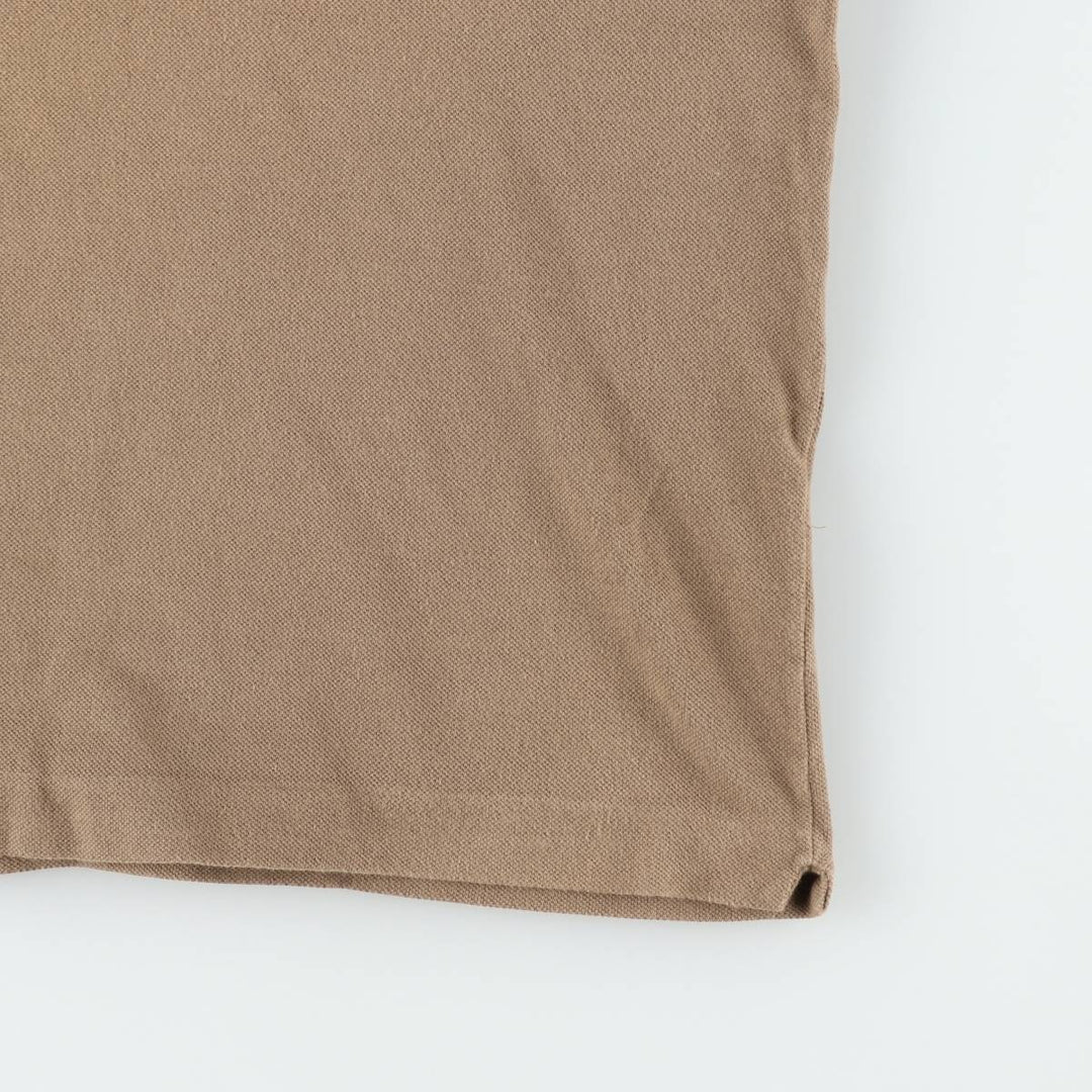 Lacoste LACOSTE French design short sleeve polo shirt size 5, men's L size cotton beige type brown Vintage Second Hand
