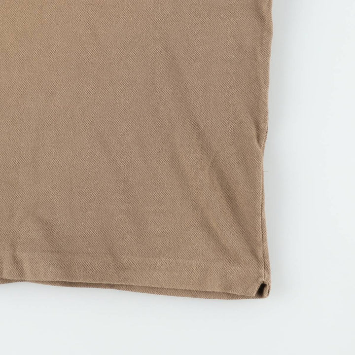Lacoste LACOSTE French design short sleeve polo shirt size 5, men's L size cotton beige type brown Vintage Second Hand