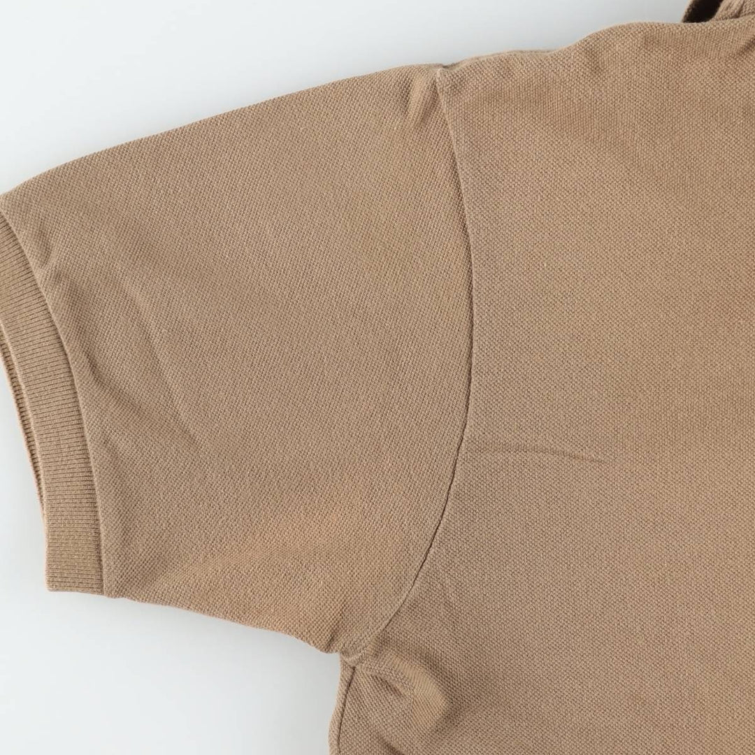 Lacoste LACOSTE French design short sleeve polo shirt size 5, men's L size cotton beige type brown Vintage Second Hand