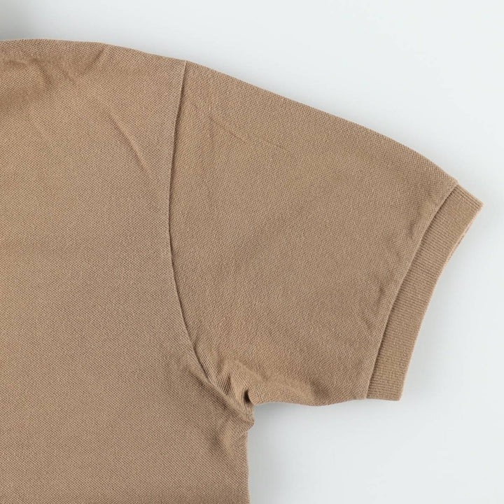 Lacoste LACOSTE French design short sleeve polo shirt size 5, men's L size cotton beige type brown Vintage Second Hand