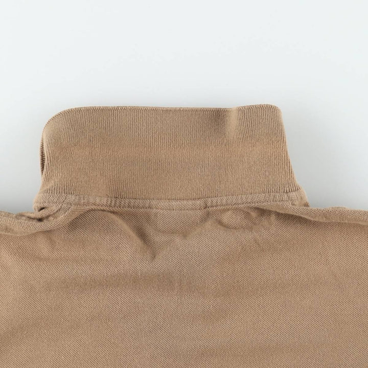 Lacoste LACOSTE French design short sleeve polo shirt size 5, men's L size cotton beige type brown Vintage Second Hand