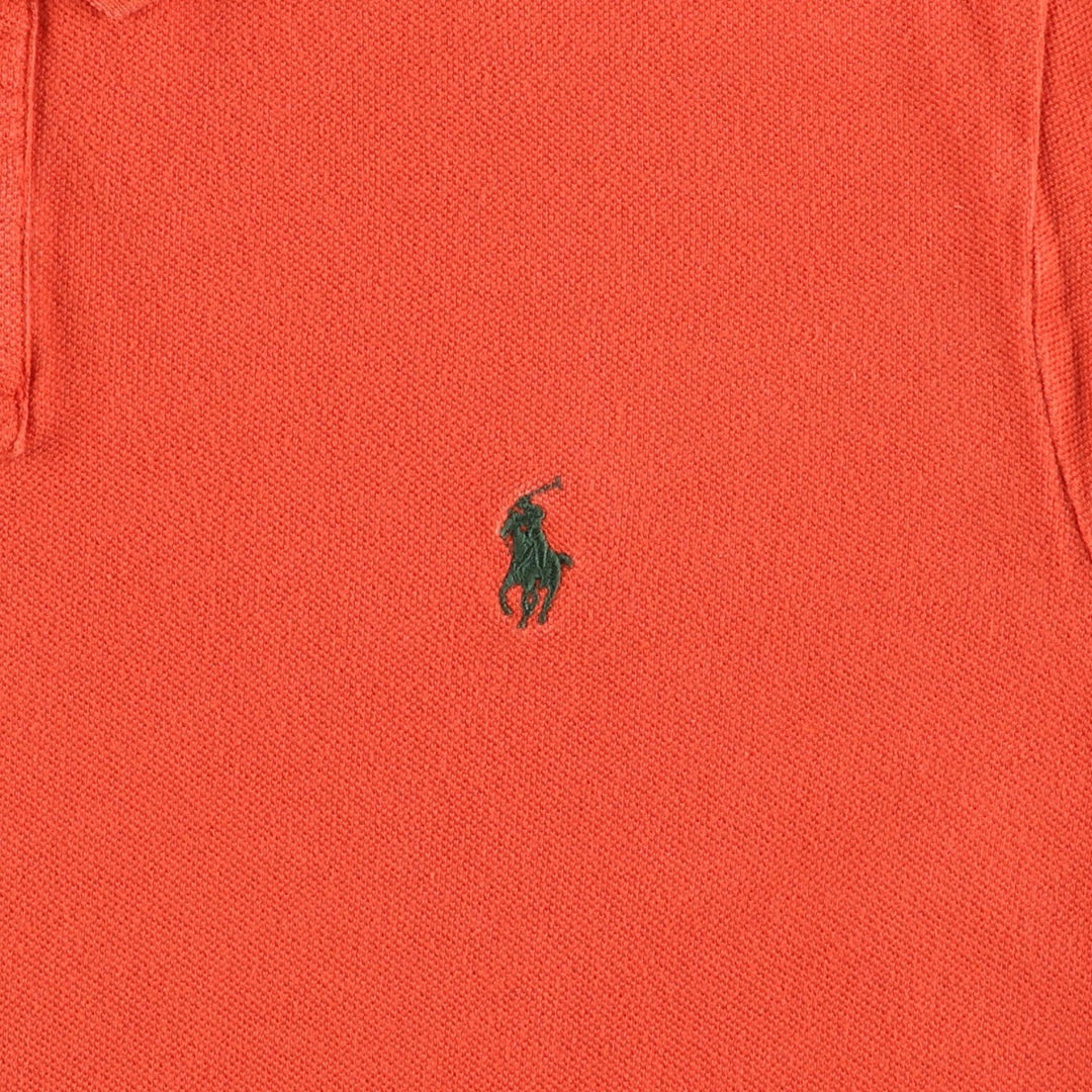 Ralph Lauren POLO by Ralph Lauren CUSTOM FIT short sleeve polo shirt, men's size L cotton orange type Vintage Second Hand