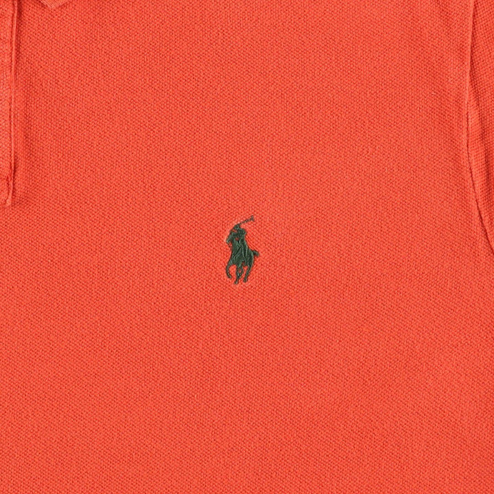 Ralph Lauren POLO by Ralph Lauren CUSTOM FIT short sleeve polo shirt, men's size L cotton orange type Vintage Second Hand