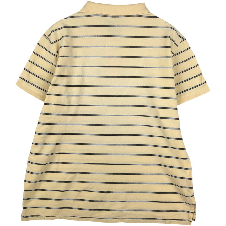 2000'S Ralph Lauren POLO JEANS COMPANY Short-Sleeve Striped Polo Shirt, Men's Size XL (approx.) cotton yellow type Vintage Second Hand