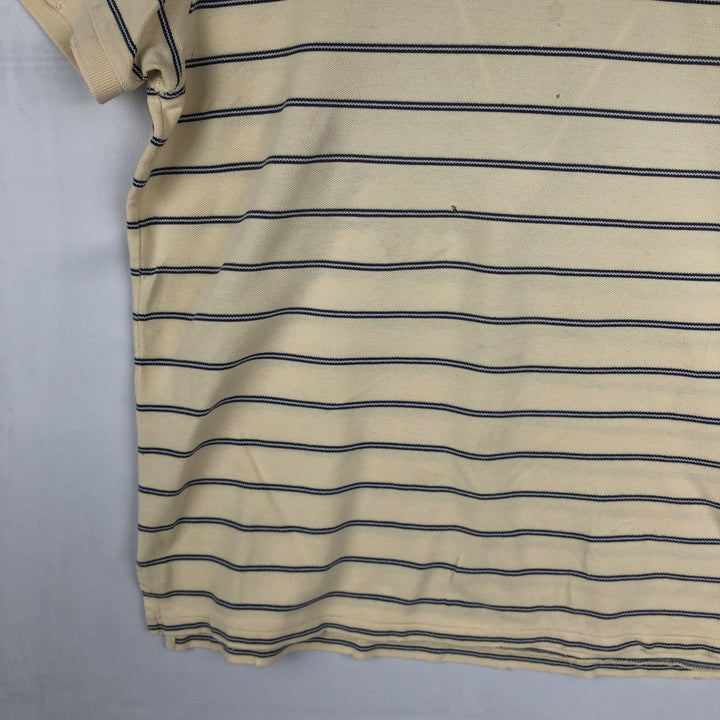 2000'S Ralph Lauren POLO JEANS COMPANY Short-Sleeve Striped Polo Shirt, Men's Size XL (approx.) cotton yellow type Vintage Second Hand
