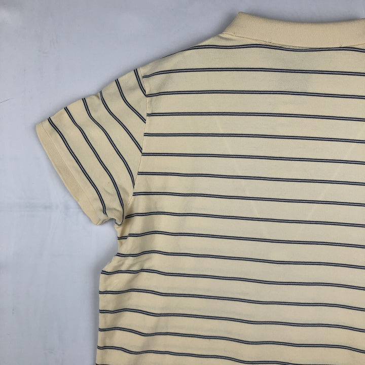 2000'S Ralph Lauren POLO JEANS COMPANY Short-Sleeve Striped Polo Shirt, Men's Size XL (approx.) cotton yellow type Vintage Second Hand